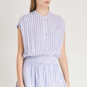 RAILS Angelina striped linen-blend dress